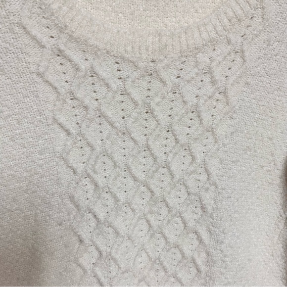 Knitted & Knotted Anthropologie Ballerina Wool Alpaca Ivory Pink Sweater Small - Picture 11 of 13